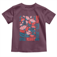 Floral 250th Still Resisting 4th of July 1776 2026 Toddler T Shirt