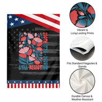 Floral 250th Still Resisting 4th of July 1776 2026 Patriotic Garden Flag