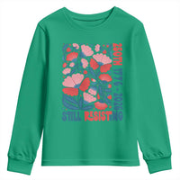 Floral 250th Still Resisting 4th of July 1776 2026 Youth Sweatshirt