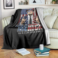 The Nations Leader US 250th Anniversary Throw Blanket Funny 4th of July 1776 2026