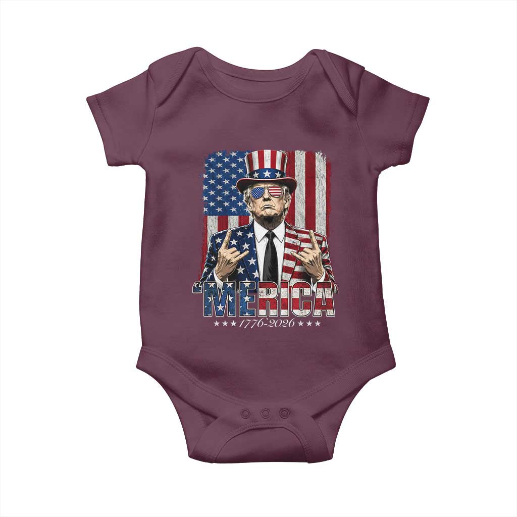 The Nations Leader US 250th Anniversary Baby Onesie Funny 4th of July 1776 2026