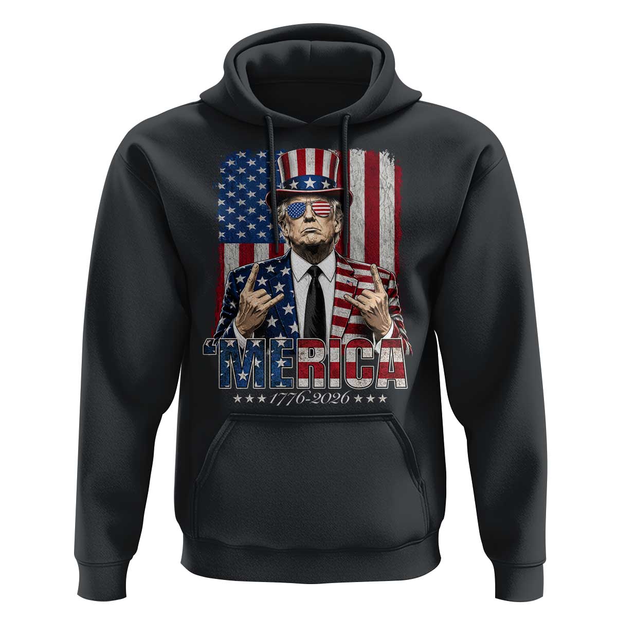 The Nations Leader US 250th Anniversary Hoodie Funny 4th of July 1776 2026