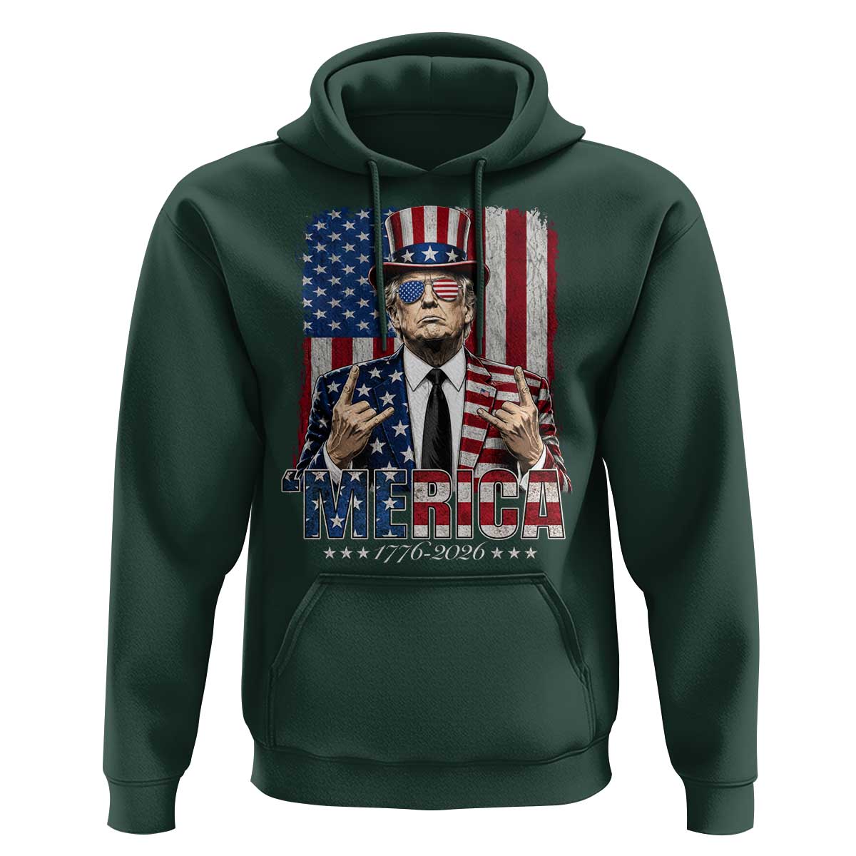 The Nations Leader US 250th Anniversary Hoodie Funny 4th of July 1776 2026