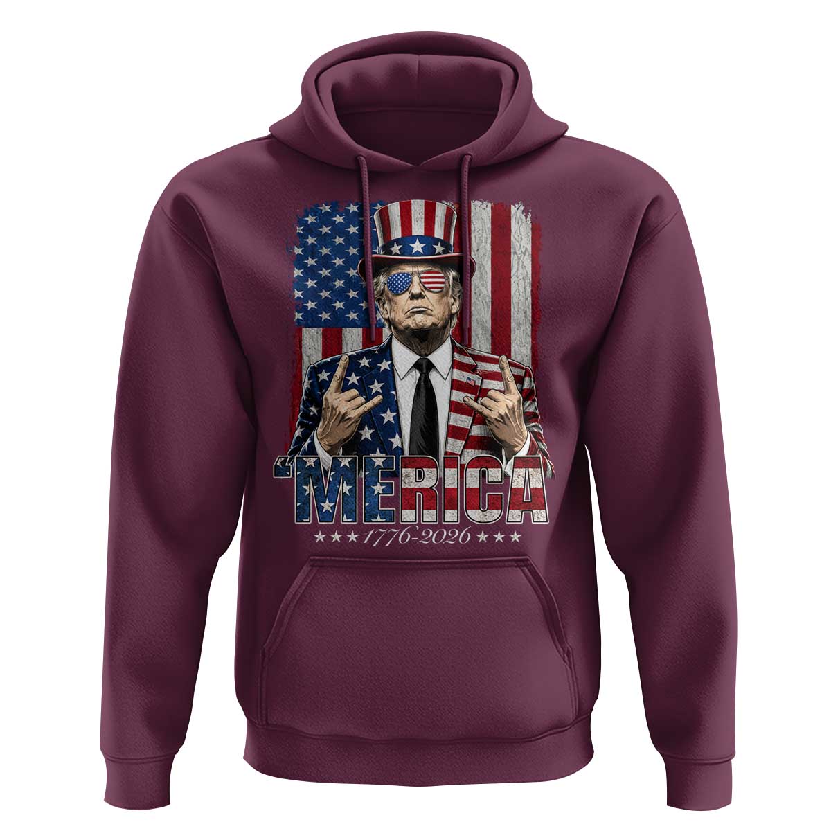 The Nations Leader US 250th Anniversary Hoodie Funny 4th of July 1776 2026
