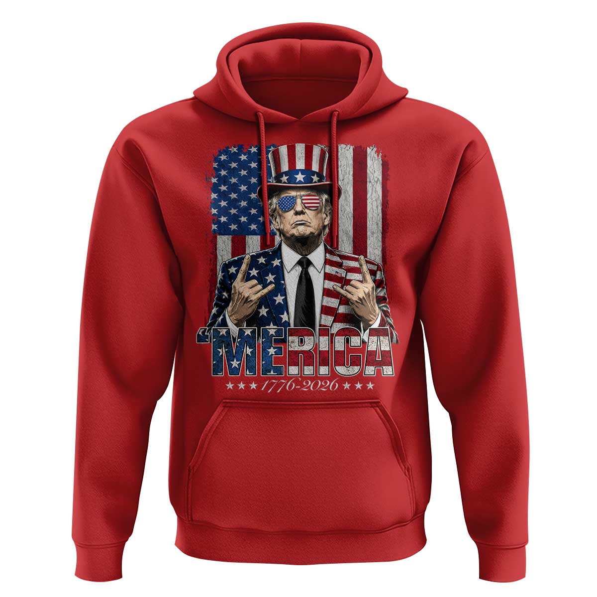 The Nations Leader US 250th Anniversary Hoodie Funny 4th of July 1776 2026