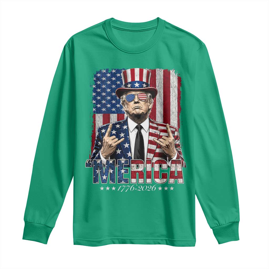 The Nations Leader US 250th Anniversary Long Sleeve Shirt Funny 4th of July 1776 2026
