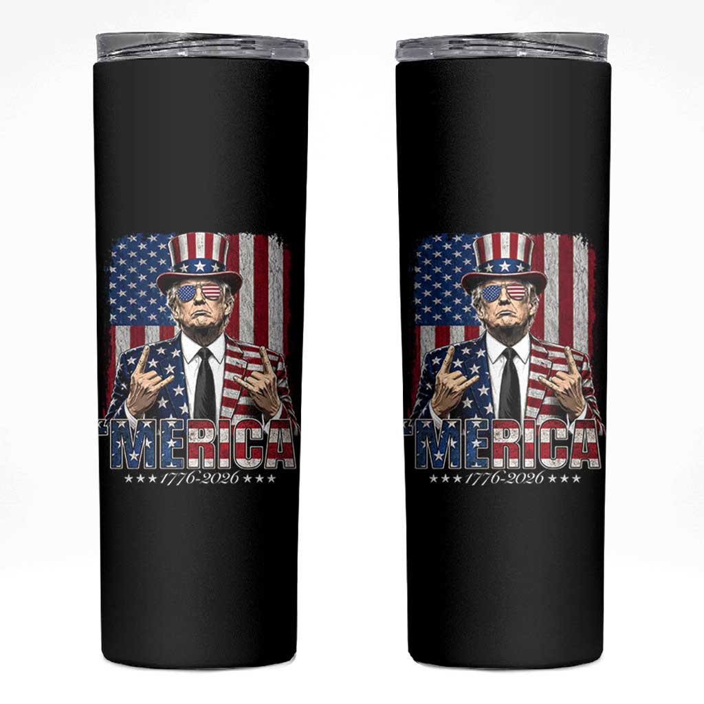 The Nations Leader US 250th Anniversary Skinny Tumbler Funny 4th of July 1776 2026