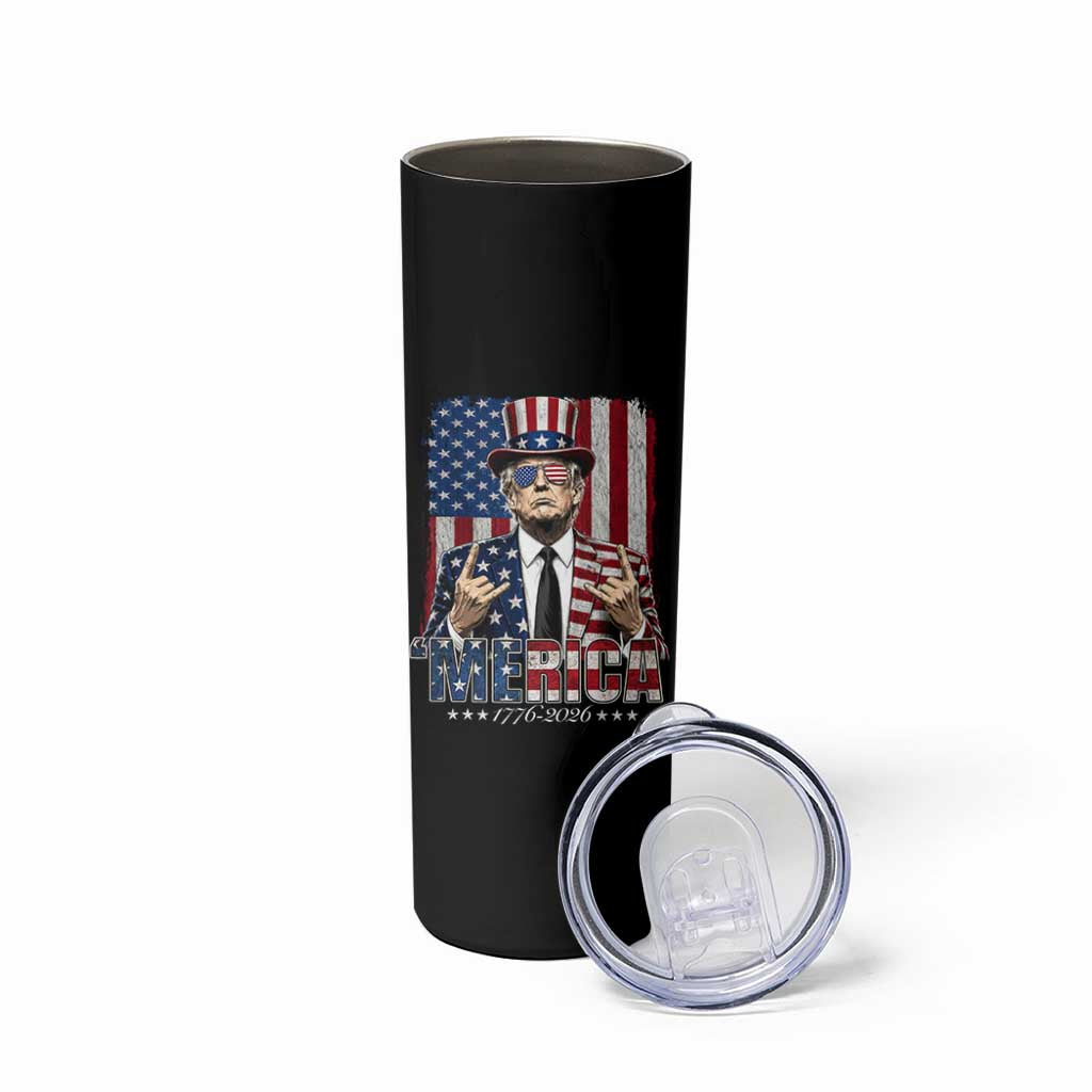 The Nations Leader US 250th Anniversary Skinny Tumbler Funny 4th of July 1776 2026
