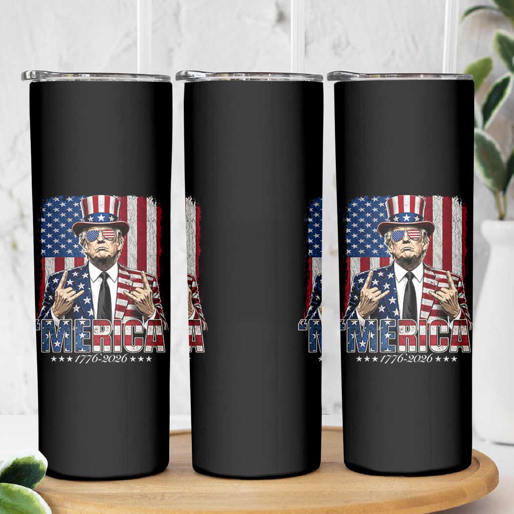 The Nations Leader US 250th Anniversary Skinny Tumbler Funny 4th of July 1776 2026