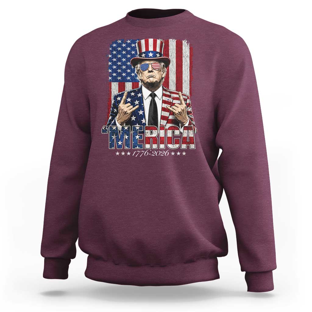The Nations Leader US 250th Anniversary Sweatshirt Funny 4th of July 1776 2026