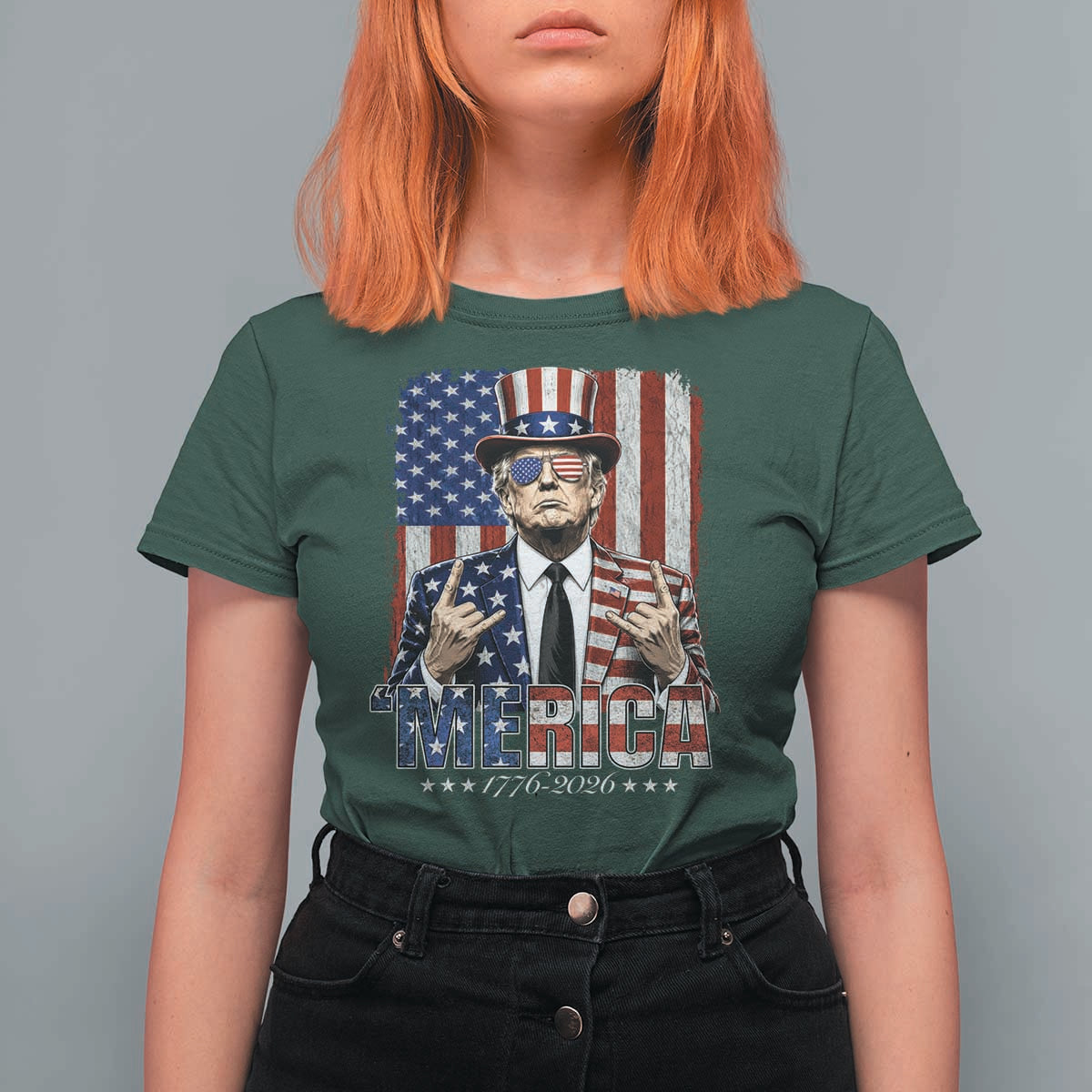 The Nations Leader US 250th Anniversary T Shirt For Women Funny 4th of July 1776 2026