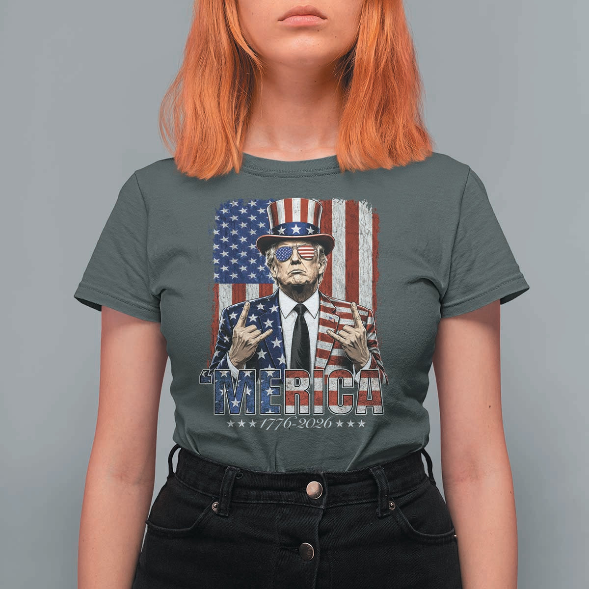 The Nations Leader US 250th Anniversary T Shirt For Women Funny 4th of July 1776 2026