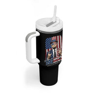 The Nations Leader US 250th Anniversary Tumbler With Handle Funny 4th of July 1776 2026