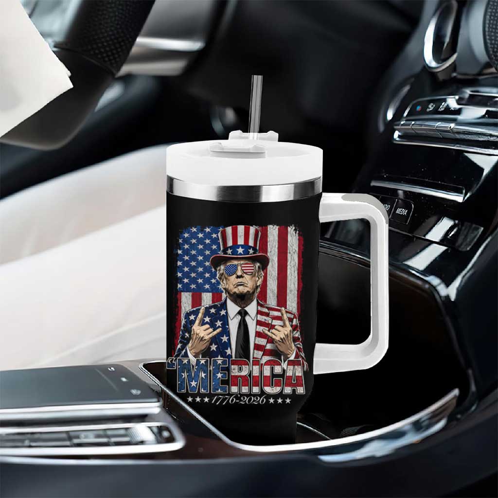 The Nations Leader US 250th Anniversary Tumbler With Handle Funny 4th of July 1776 2026