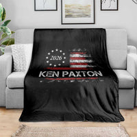 Ken Paxton for Texas Senate Throw Blanket US Senator Campaign Vintage American Flag