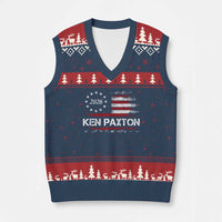Ken Paxton for Texas Senate V-Neck Knit Sweater Vest US Senator Campaign Vintage American Flag