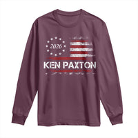 Ken Paxton for Texas Senate Long Sleeve Shirt US Senator Campaign Vintage American Flag