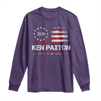 Ken Paxton for Texas Senate Long Sleeve Shirt US Senator Campaign Vintage American Flag