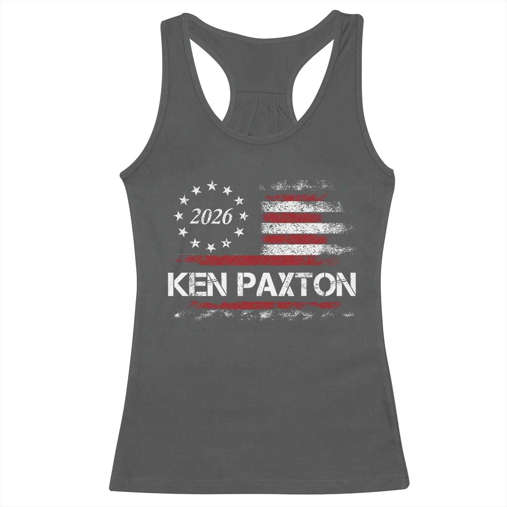 Ken Paxton for Texas Senate Racerback Tank Top US Senator Campaign Vintage American Flag