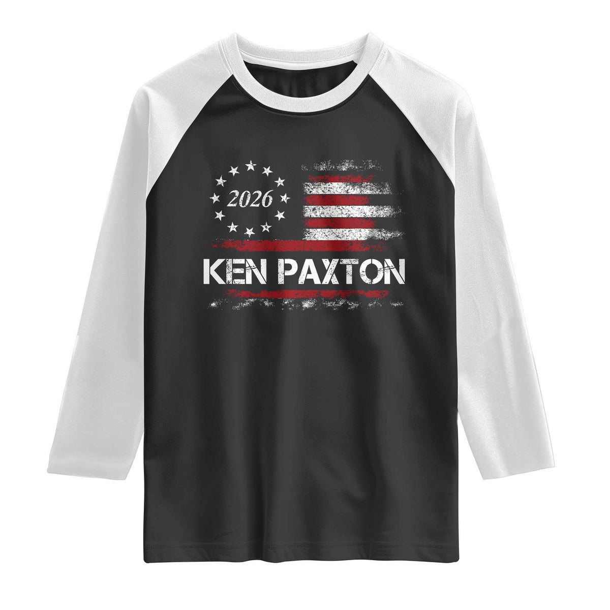 Ken Paxton for Texas Senate Raglan Shirt US Senator Campaign Vintage American Flag