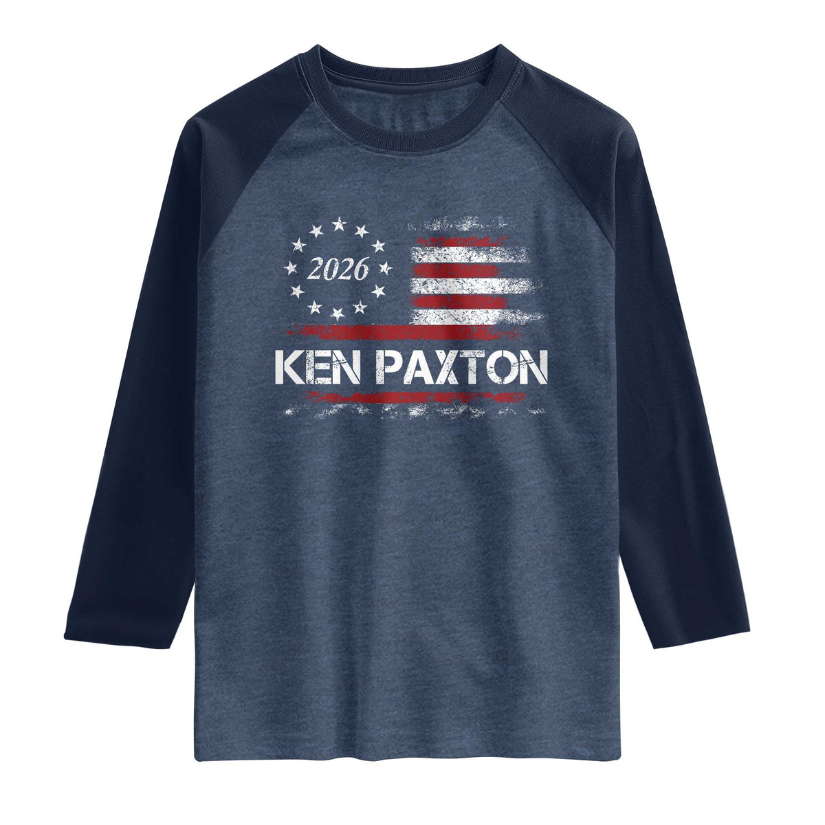 Ken Paxton for Texas Senate Raglan Shirt US Senator Campaign Vintage American Flag