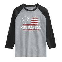 Ken Paxton for Texas Senate Raglan Shirt US Senator Campaign Vintage American Flag