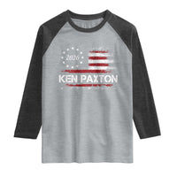 Ken Paxton for Texas Senate Raglan Shirt US Senator Campaign Vintage American Flag