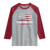 Ken Paxton for Texas Senate Raglan Shirt US Senator Campaign Vintage American Flag