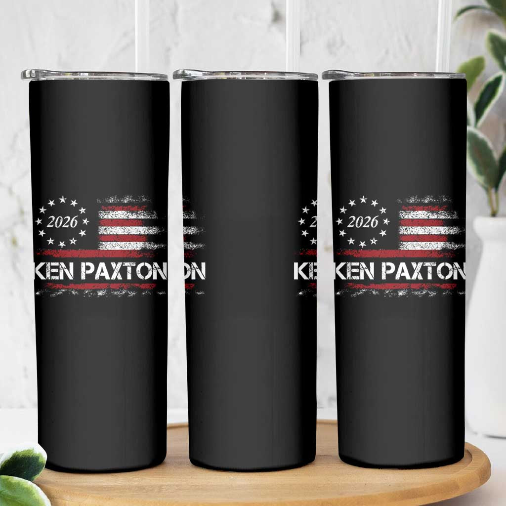 Ken Paxton for Texas Senate Skinny Tumbler US Senator Campaign Vintage American Flag