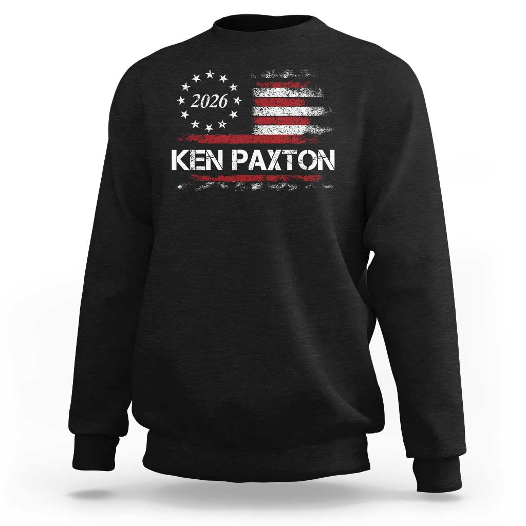 Ken Paxton for Texas Senate Sweatshirt US Senator Campaign Vintage American Flag