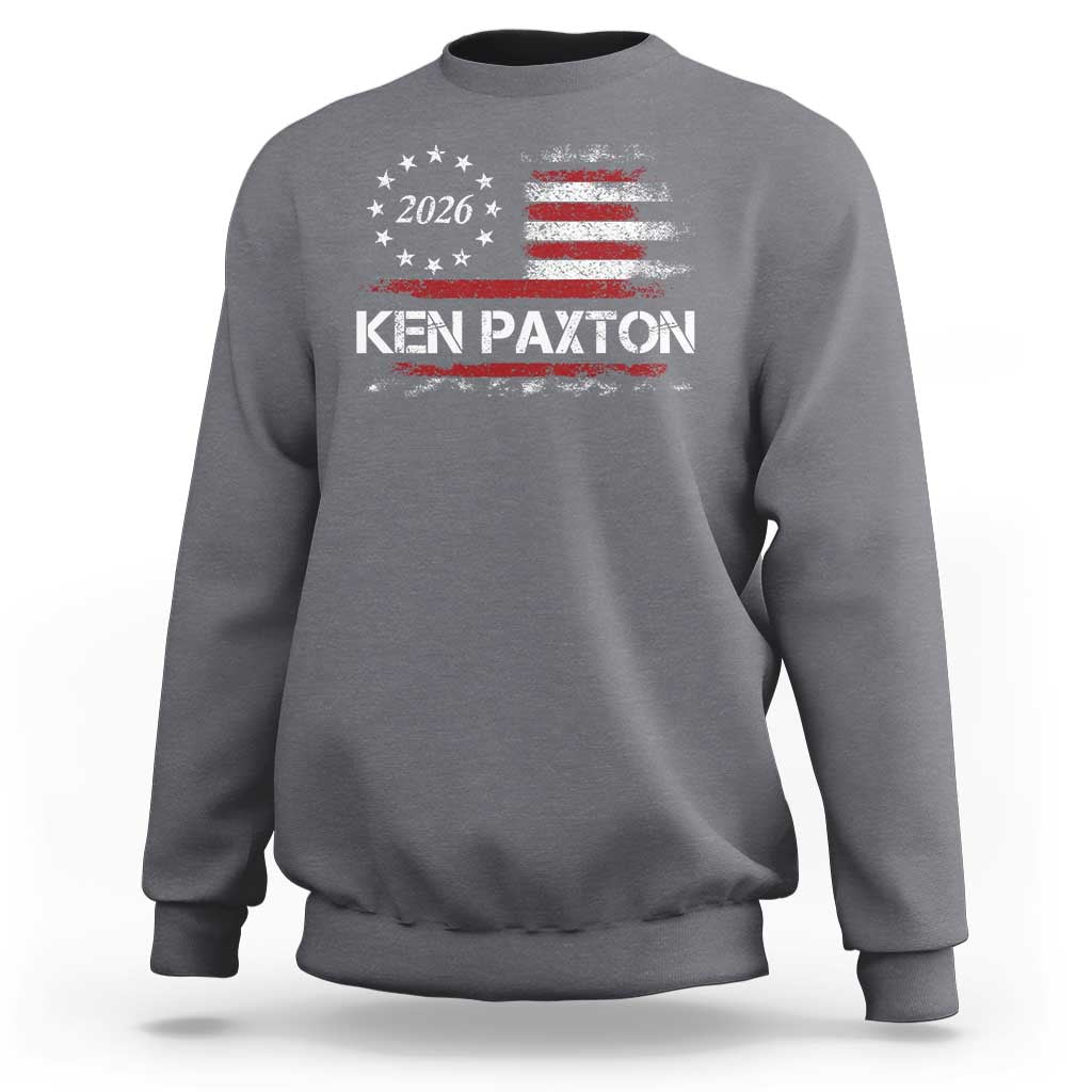 Ken Paxton for Texas Senate Sweatshirt US Senator Campaign Vintage American Flag