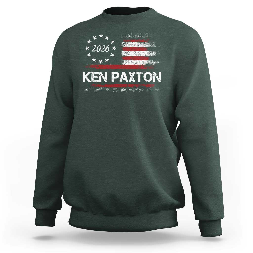 Ken Paxton for Texas Senate Sweatshirt US Senator Campaign Vintage American Flag