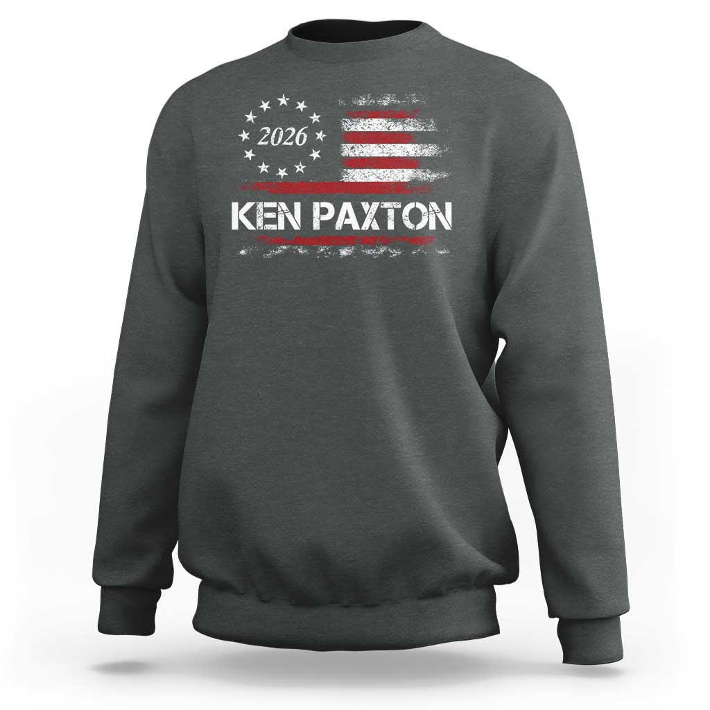 Ken Paxton for Texas Senate Sweatshirt US Senator Campaign Vintage American Flag