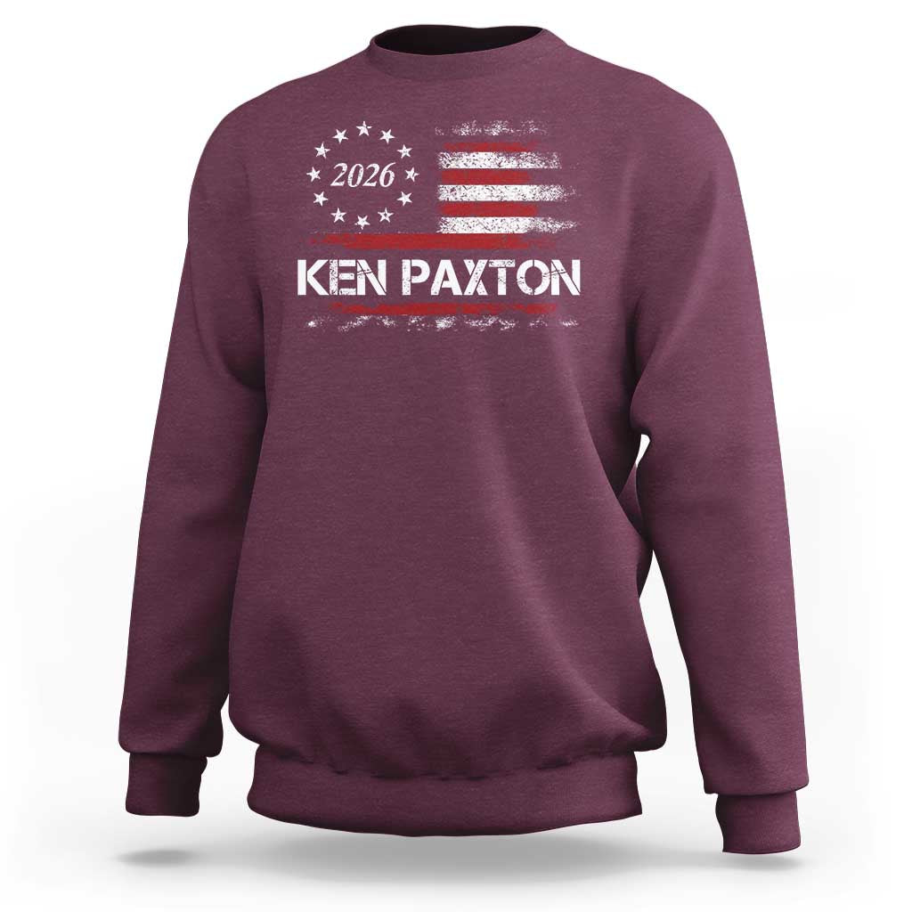 Ken Paxton for Texas Senate Sweatshirt US Senator Campaign Vintage American Flag