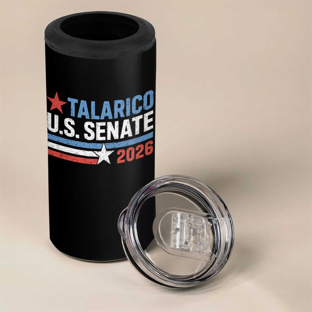James Talarico US Senate 2026 4 in 1 Can Cooler Tumbler Texas Senate Race Stars and Stripes