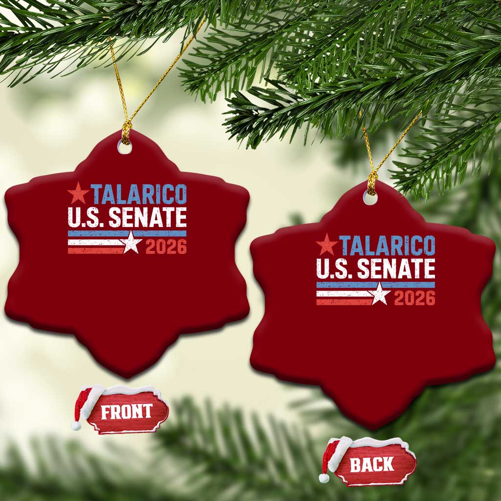 James Talarico US Senate 2026 Ceramic Ornament Texas Senate Race Stars and Stripes