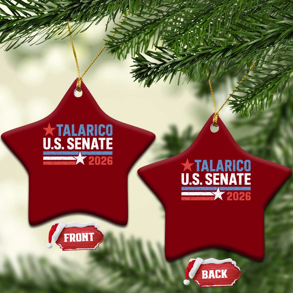 James Talarico US Senate 2026 Ceramic Ornament Texas Senate Race Stars and Stripes