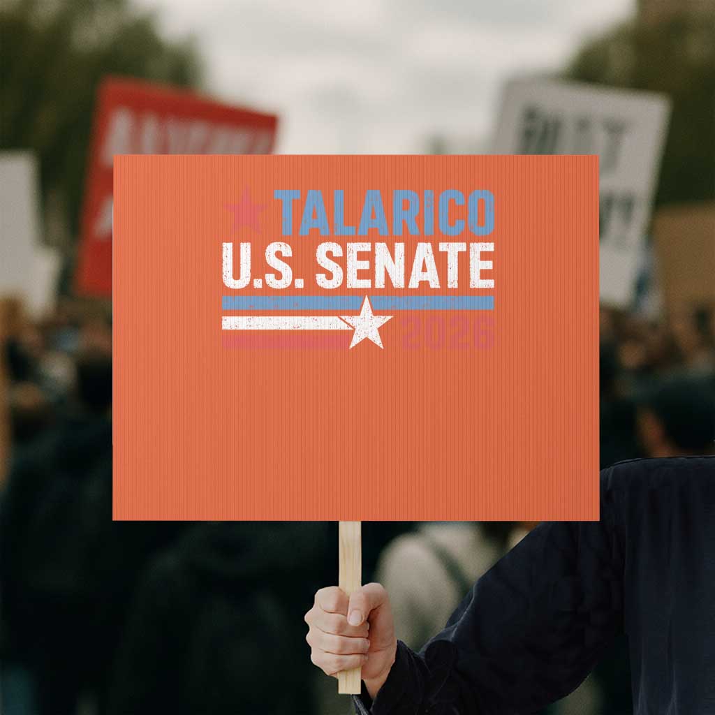 James Talarico US Senate 2026 Protest Sign Texas Senate Race Stars and Stripes