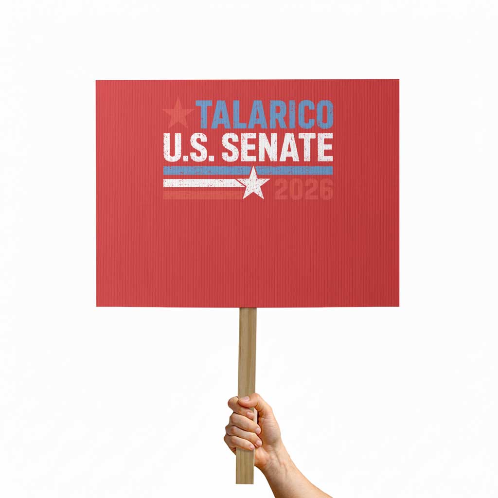 James Talarico US Senate 2026 Protest Sign Texas Senate Race Stars and Stripes