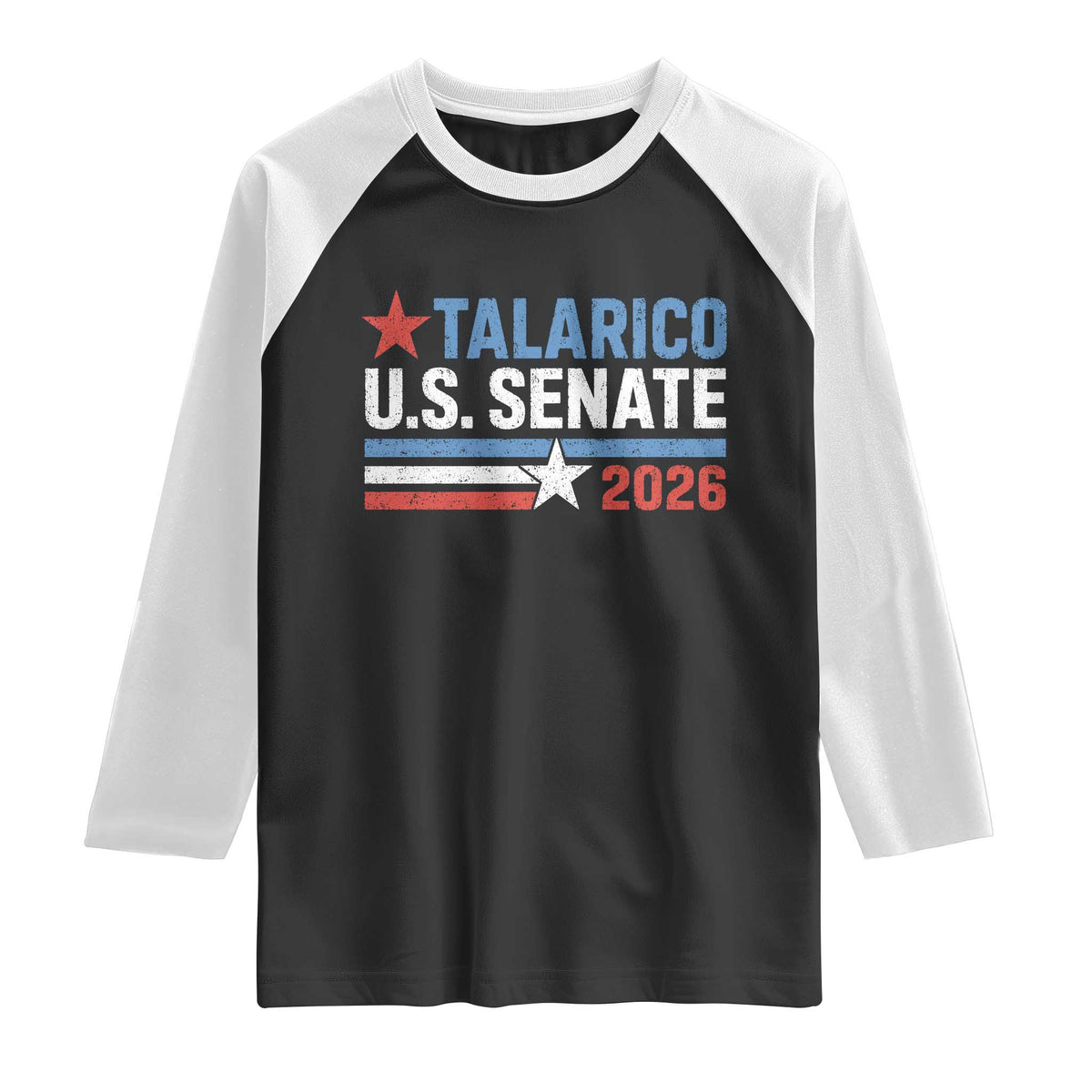 James Talarico US Senate 2026 Raglan Shirt Texas Senate Race Stars and Stripes