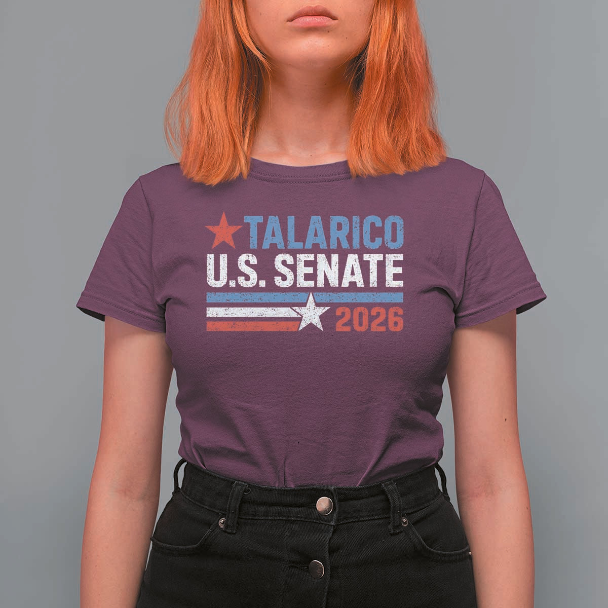 James Talarico US Senate 2026 T Shirt For Women Texas Senate Race Stars and Stripes
