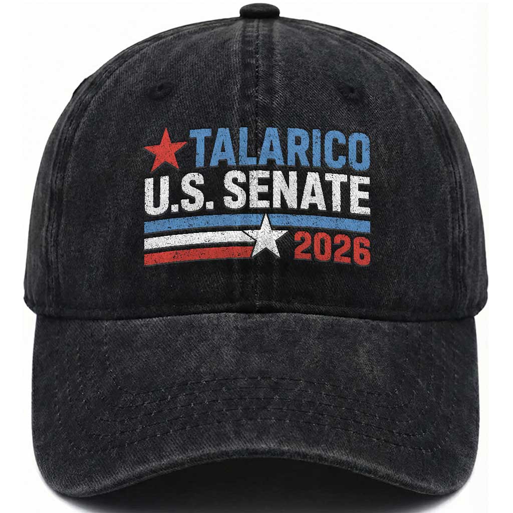 James Talarico US Senate 2026 Washed Cotton Baseball Cap Texas Senate Race Stars and Stripes