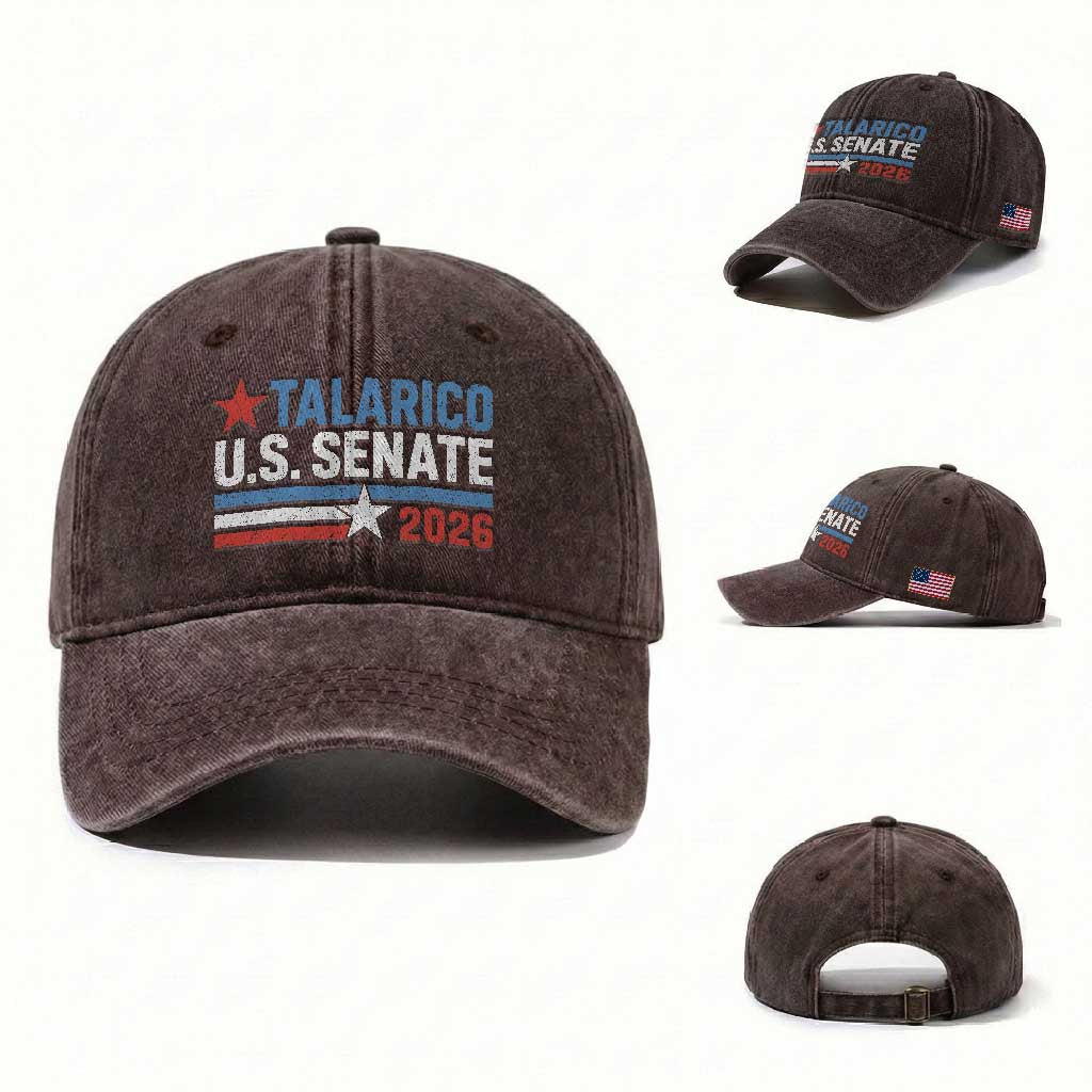 James Talarico US Senate 2026 Washed Cotton Baseball Cap Texas Senate Race Stars and Stripes