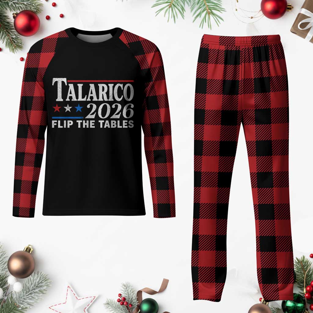 James Talarico 2026 Flip The Tables Plaid Pajama Set Texas Senate