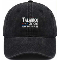 James Talarico 2026 Flip The Tables Washed Cotton Baseball Cap Texas Senate