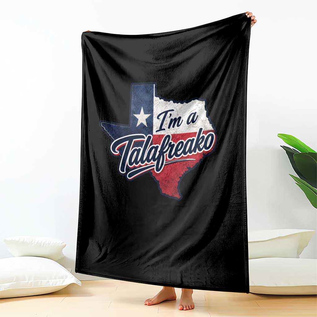 I Am A Talafreako James Talarico Throw Blanket US Senate Vintage Texas Map
