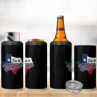 I Am A Talafreako James Talarico 4 in 1 Can Cooler Tumbler US Senate Vintage Texas Map