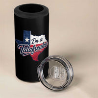 I Am A Talafreako James Talarico 4 in 1 Can Cooler Tumbler US Senate Vintage Texas Map