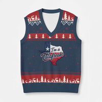 I Am A Talafreako James Talarico V-Neck Knit Sweater Vest US Senate Vintage Texas Map