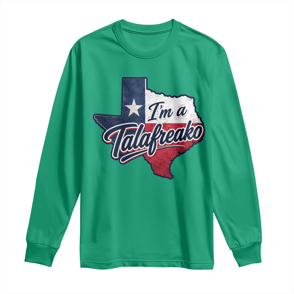 I Am A Talafreako James Talarico Long Sleeve Shirt US Senate Vintage Texas Map